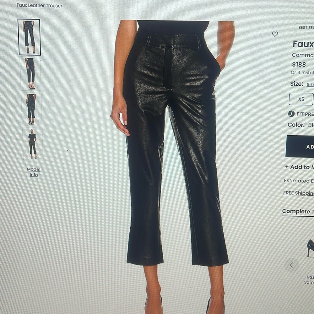 Black leather pants